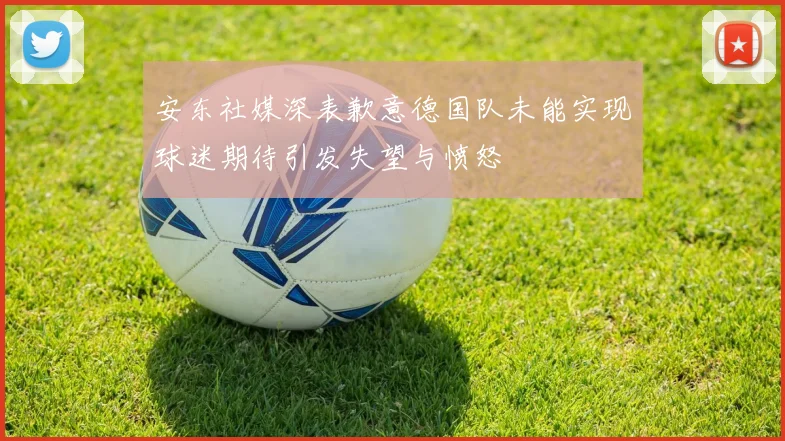 安东社媒深表歉意德国队未能实现球迷期待引发失望与愤怒